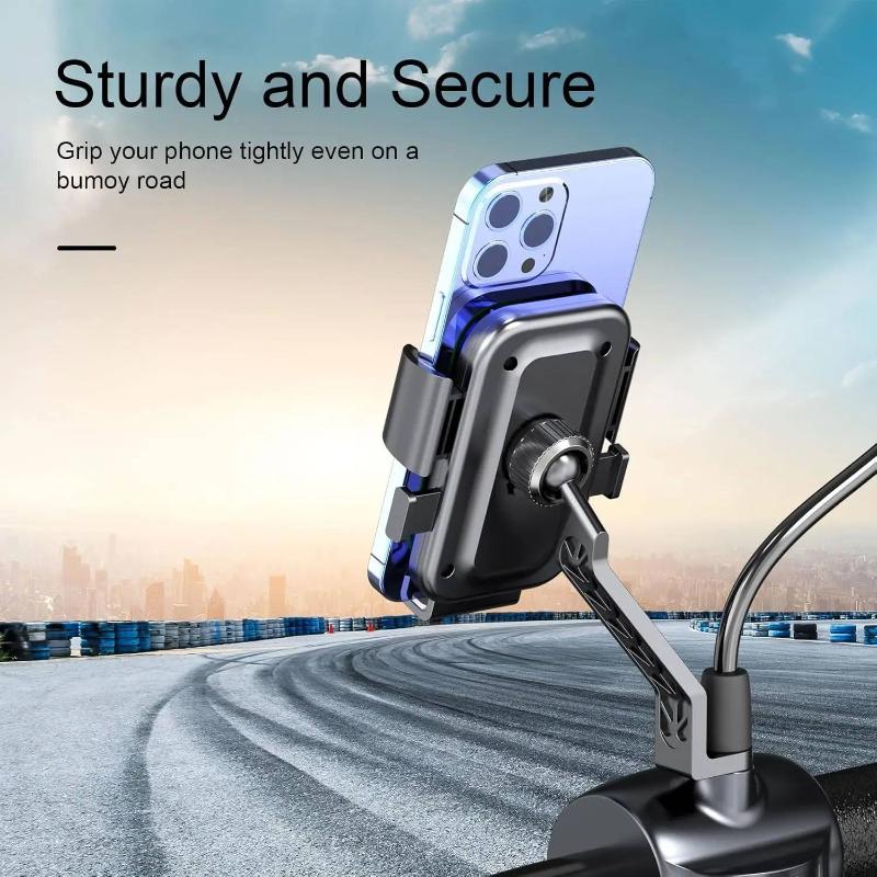 Secure Aluminum Alloy Phone Holder for Motorcycles & EVs Adjustable Mounting