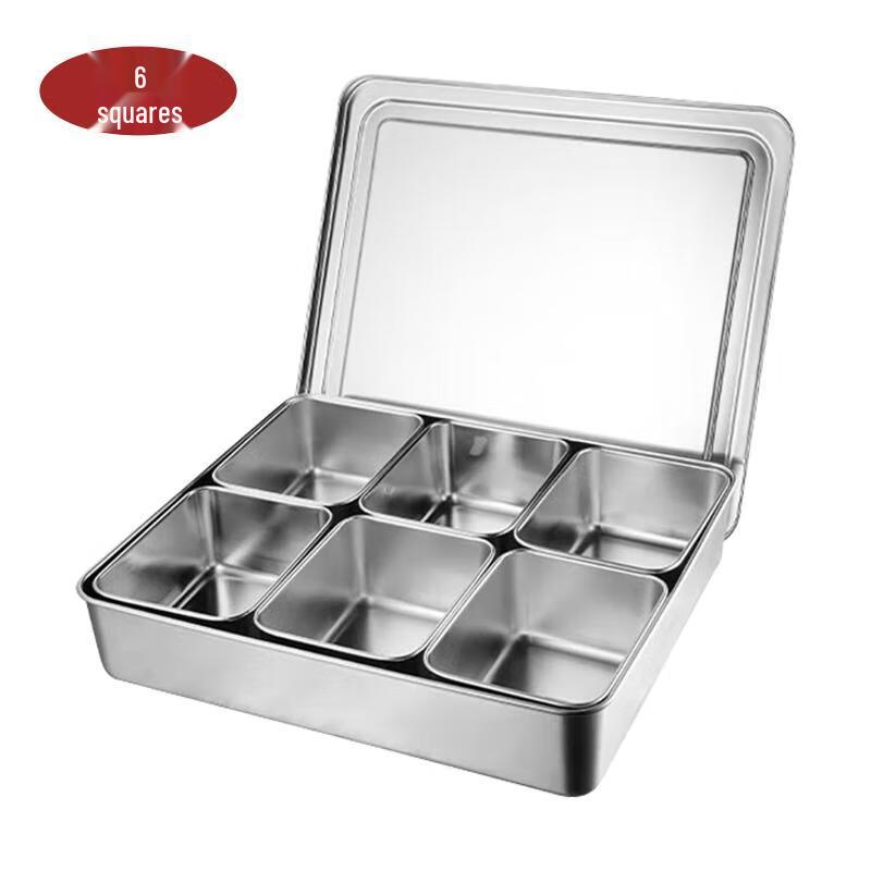 Stainless Steel Square Seasoning Box