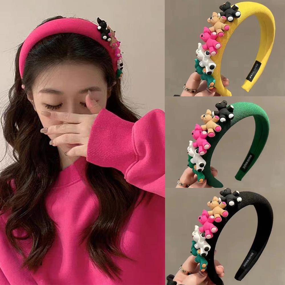 

Мультфільм губчасті пов язки на голову твіст волосся кільце головний убір макіяж пов язка на голову для жінок і дівчаток зелений