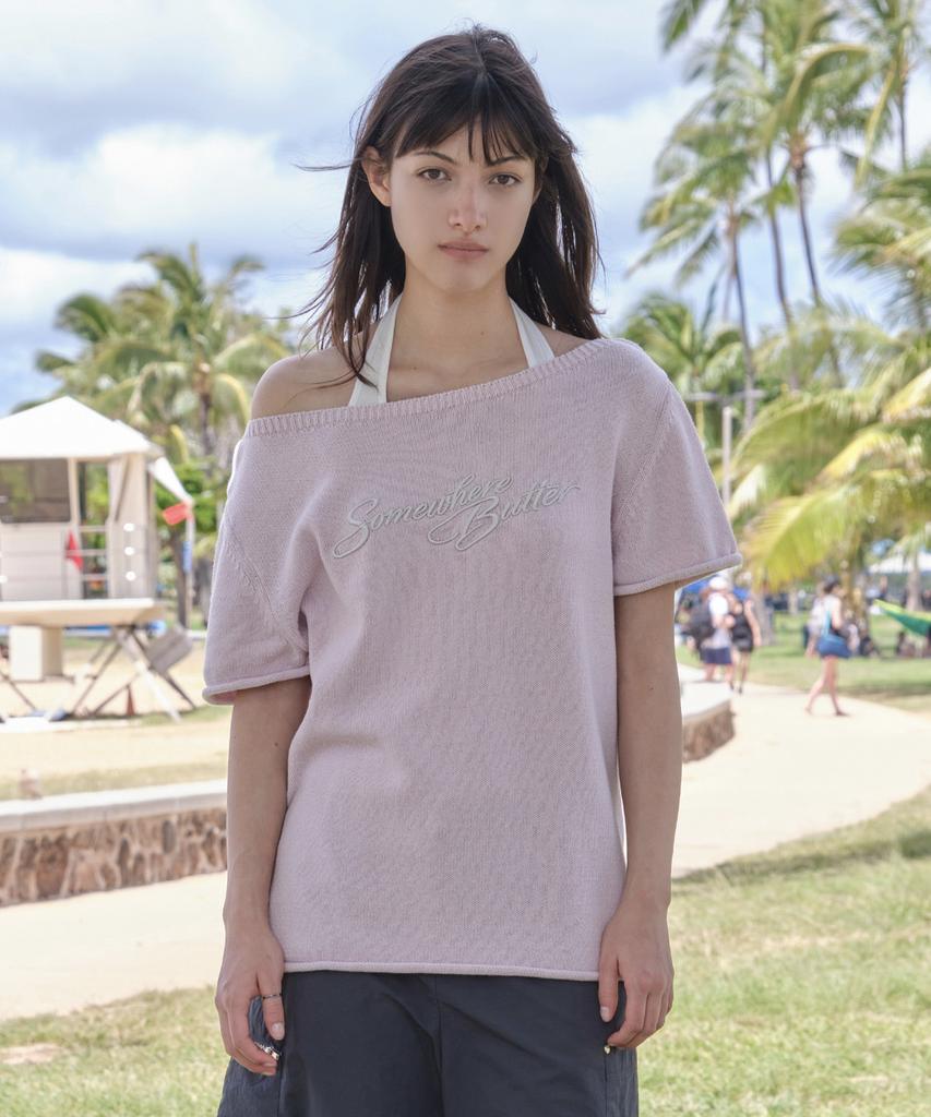 Sseomweeobeoteo Nini Half Knit - Light Pink