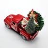 Christmas Farmhouse Truck Decors Metal Farm Pickup Truck Decors with Wreath/Tree Table Centerpieces Home Decoration