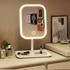 Modern LED Makeup Vanity Mirror with 3 Color Lights Touch Control USB Rechargeable Portable Dressing Mirror for Bedroom Travel