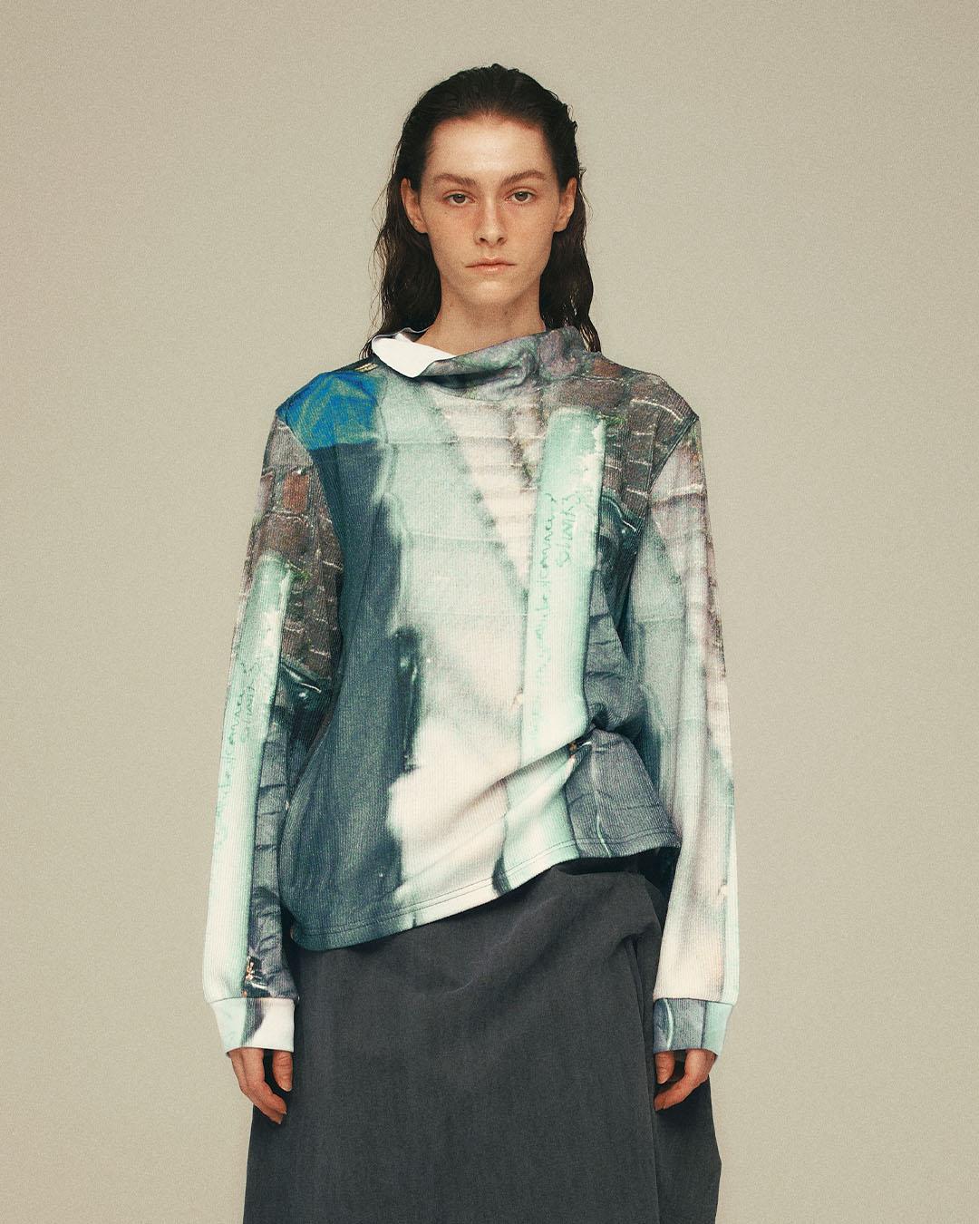 Seen Hi-Neck Knit Long Sleeve (Colour)