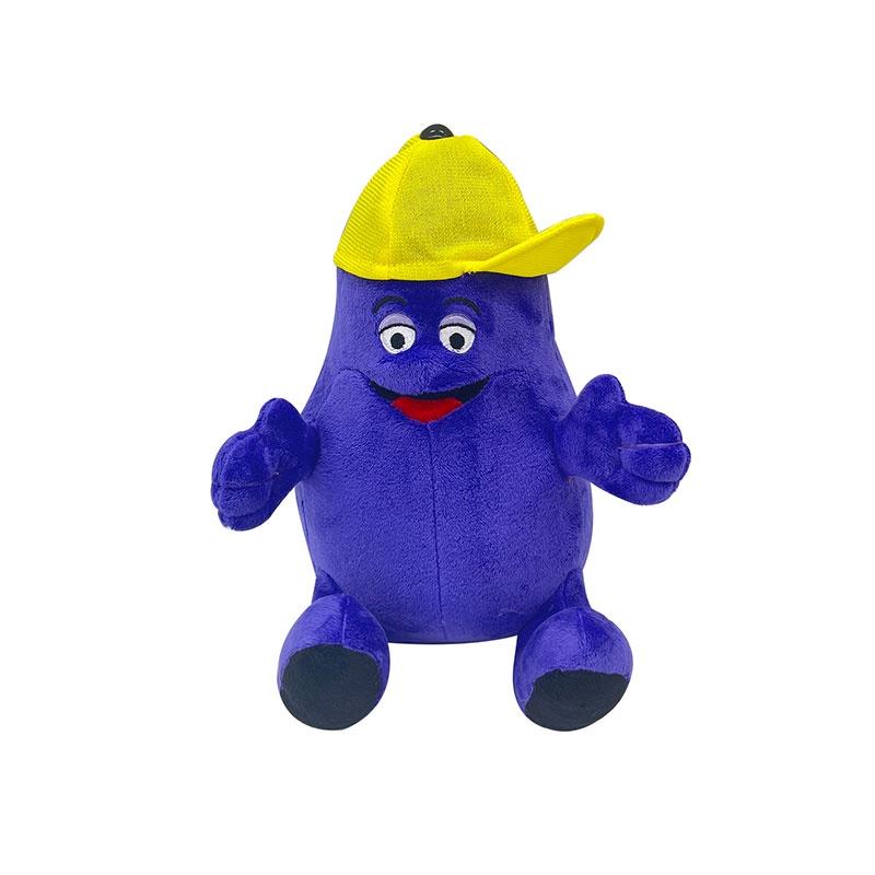 

Grimace Shake Yellow Hat Plush Toy Cartoon Animal Design 18cm Height Customizable