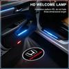 2Pcs Car Door LED Shadow Projector Wireless Welcome Logo Lamp Styling For Honda Civic Odyssey Vezel Accord Pilot Fit XRV CRV HRV Dio
