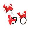Minkissy 2-Piece Fabric Crayfish Headbands for Kids, Lobster Character Hair Accessories, Cute Headbands for Christmas, Halloween, and Cosplay