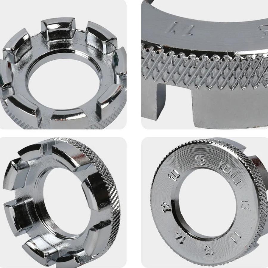 8 in 1 Bicycle Spoke Wrench Tool, Steel Spoke Nipple Key for Wheel Truing Fit for Road Bike MTB Mountain Bicycle Maintenance