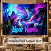 Space Cosmic (306) Theme Personalized Tapestry Custom Name Text Wall Hanging Tapestry Home Background Decoration