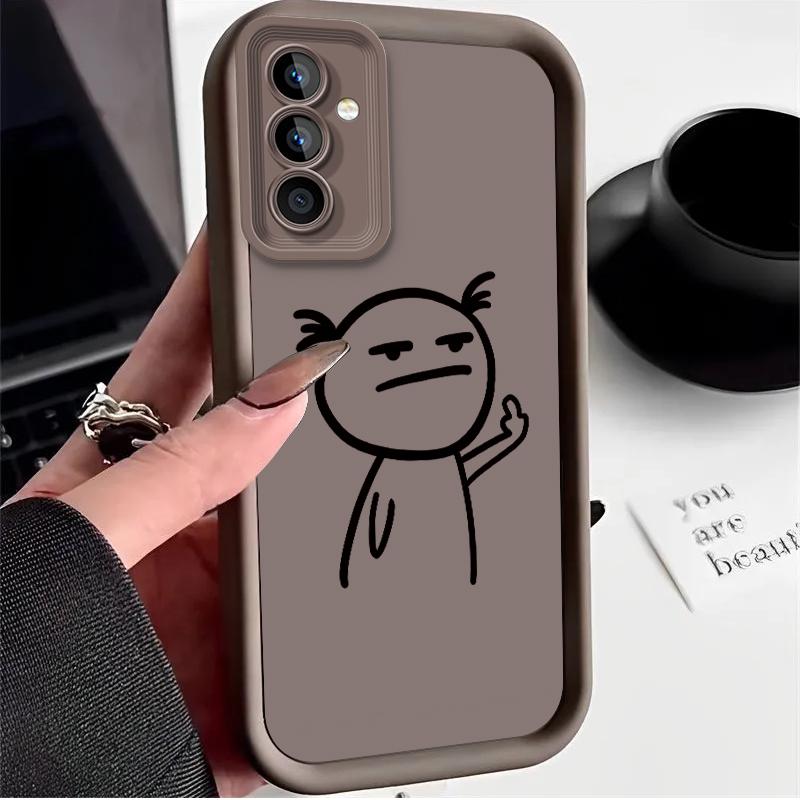 Stickman Phone Case For Samsung Galaxy S25 S24 S23 S22 S21 Ultra 24 FE Plus A15 A35 A50 A51 A54 A55 Shock Protection Cover