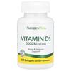 Nature's Plus Vitamin D3 125mcg (5000IU) Softgels, 60 Count