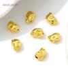 6mm*8mm 18K Gold Plated Brass Irregular Spacer Beads Bracelets Making Accessorie,Separator For Beads,DIY Beading Accessories