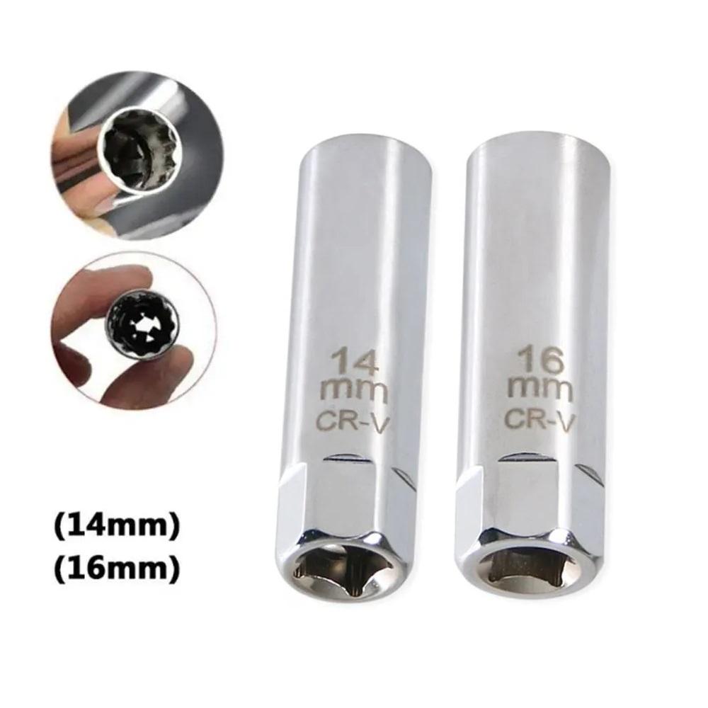 2pcs SparkPlug Socket Wrench Torque Adapter 14mm&16mm Install Replace Repair Kit High-selling Manual Tool Accessories