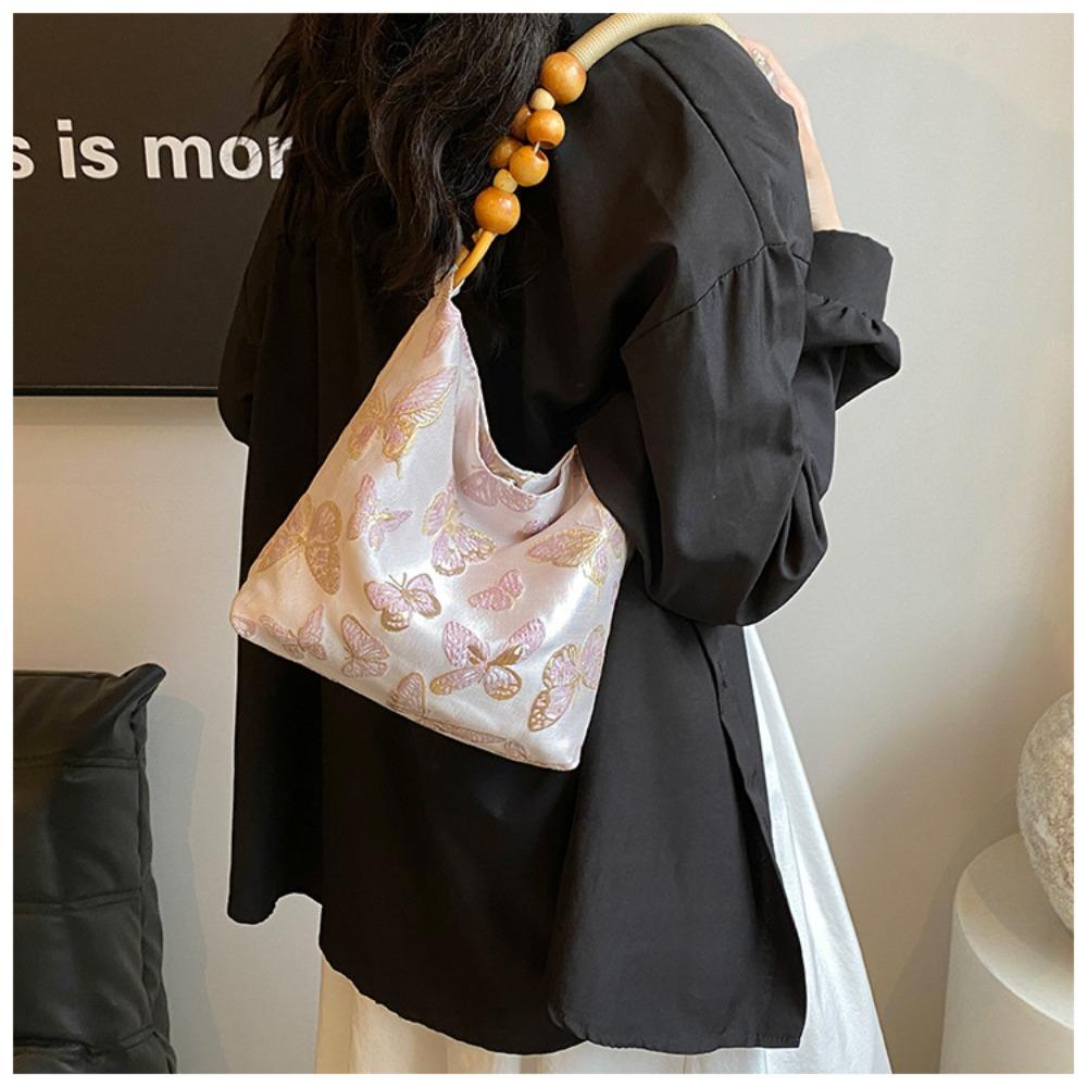 

Большая вместительная ручная сумка, шелковая косметичка, модная женская сумка для поездок на работу серебряный