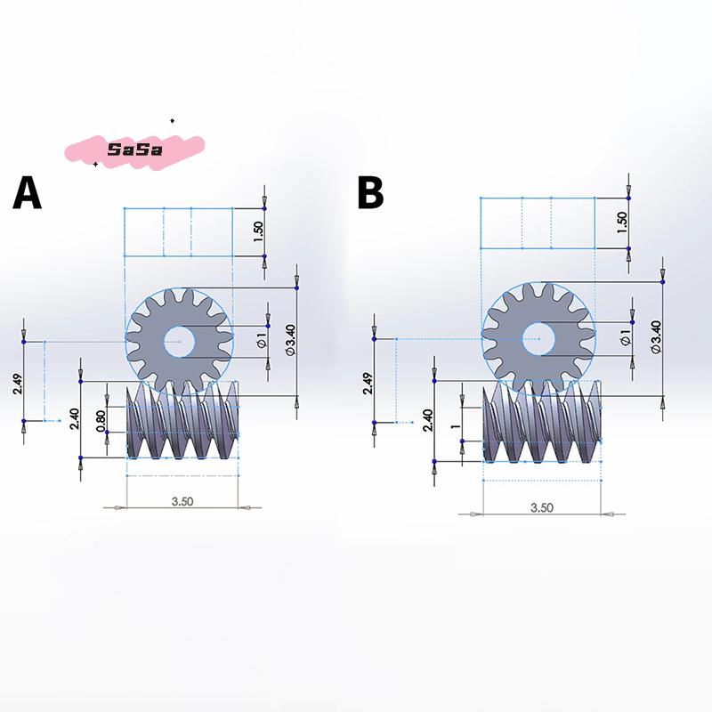 1/87 Modulus 0.2 15T Micro Brass Turbine Worm Gear Hole Diameter 0.8mm/1mm Reduction Pinion Shaft Connector for Model Railway