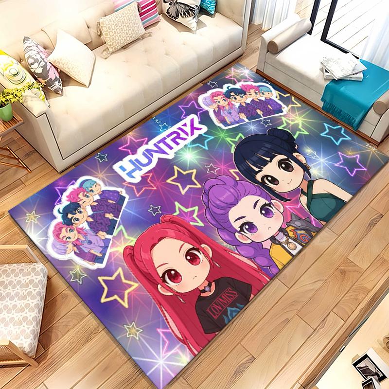 K-Pop Demon Hunters Golden Saja Boys Living Room Non-Slip Area Rug Soft Carpet for Bedroom Playroom Sofa,Home Decor Doormat