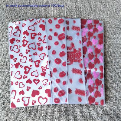 Valentine's Day Colorful Transparent OPP Cellophane Candy Bags