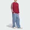 Adidas Originals Adicolor FW24 Oversized Gola Redonda Esportes Retro Solta Manga Longa Estilo College Gola Redonda Moletom Masculino Moletom Carmesim JN9789