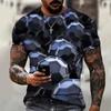 Design Optical Visual Illusion 3D Printing Men's Personalized Round Neck Short Sleeved T-shirt
