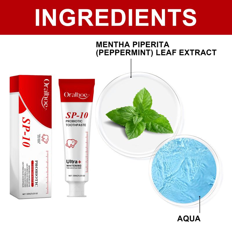 Sp10 Probiotic Toothpaste Tooth Brightening Remove Plaque Improve Dental Caries Protect Gum Fresh Breath Oral Hygiene Cleansing