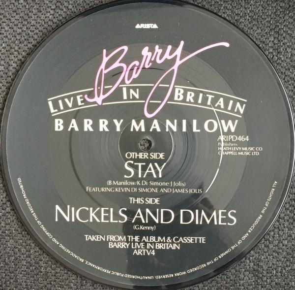 

7inch Record BARRY MANILOW Stay ARIPD464 Arista 1982 UK Pop Used