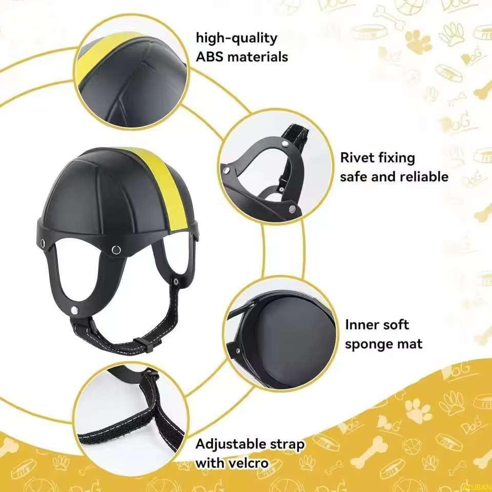 Kleiner Haustier-Hundehut mit Ohrloch Ultraleichter Fahrradhelm MTB Bike Fahrrad Motorradhelm für Hunde und Katzen Haustierbedarf