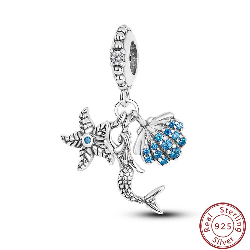 Luminous Ocean Series Copper Dolphin Turtle Octopus Charms Beads 3Mm Diy Fine Jewelry Gifts Making