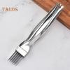 Onion Slicer Stainless Steel 6-Blade Green Onion Shredder Cutter Non-Slip Handle Kitchen Vegetable Chopper Tool for Scallions Leeks Potatoes Fruits