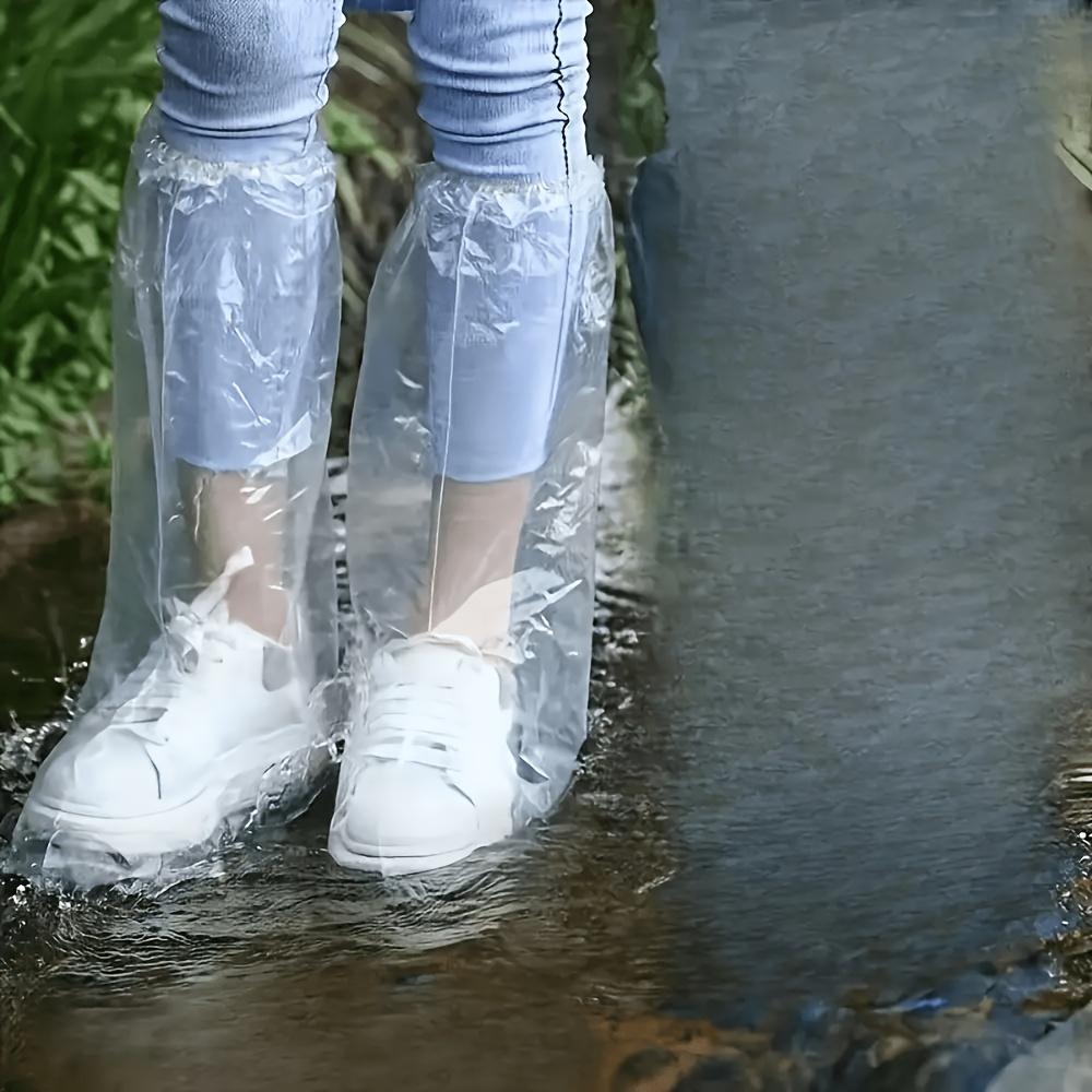 

30pcs Set of Waterproof Shoe Covers - Durable, Thick, Transparent Shoe Covers, Essential for Outdoor Activities on Rainy Days - Easy to Put on And білий