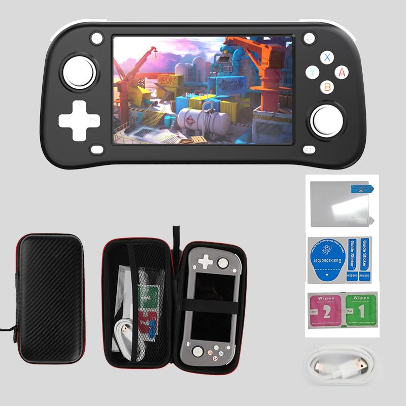 XF43 Retro Handheld-Spielekonsole Linux-System 4,3 Zoll IPS-Bildschirm Tragbarer Taschen-Videoplayer 64 GB 128 GB Spiele