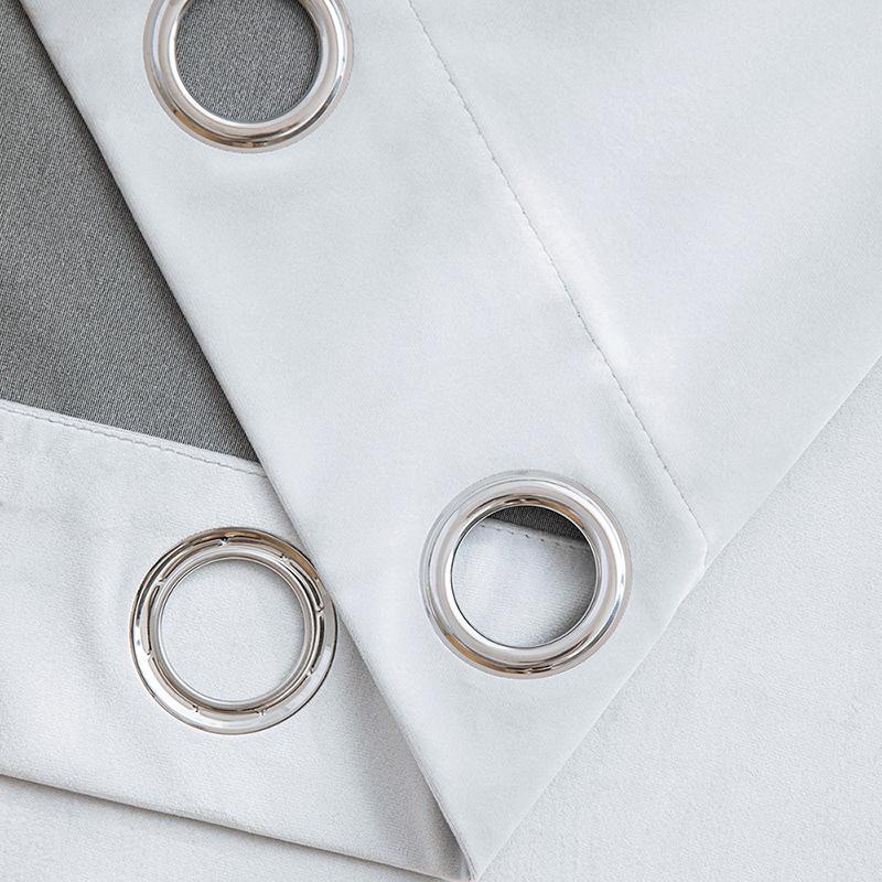 

Перфоровані оксамитові штори однотонні прості для вітальні спальні їдальні оксамитова сонцезахисна тканина теплоізоляція сонцезахисна штора 132*274cm One Piece