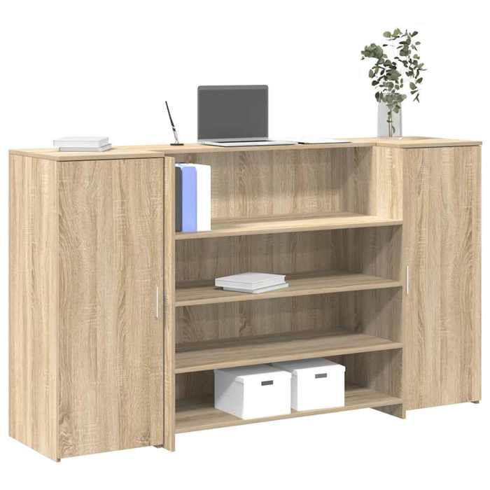 VidaXL Reception Desk Sonoma Oak 180x50x103.5 Cm Engineered Wood, Reception Counter, Salon Reception, Counter 3324171