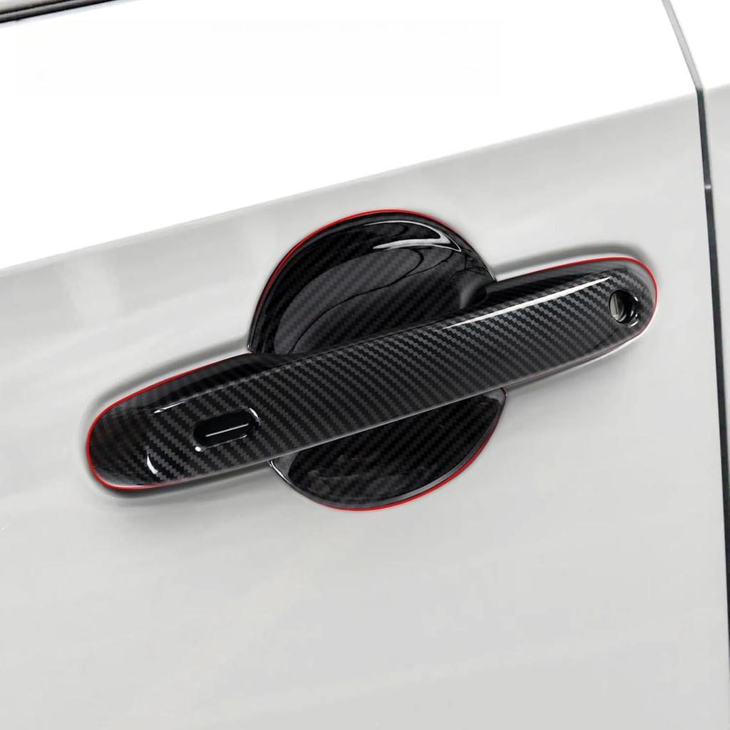 Ithacolea Door Handle Covers for the 2024 Toyota Land Cruiser 250 Custom Exterior Door Knob Bowl Panel Covers for LAND CRUISER 250 Fiber Pattern