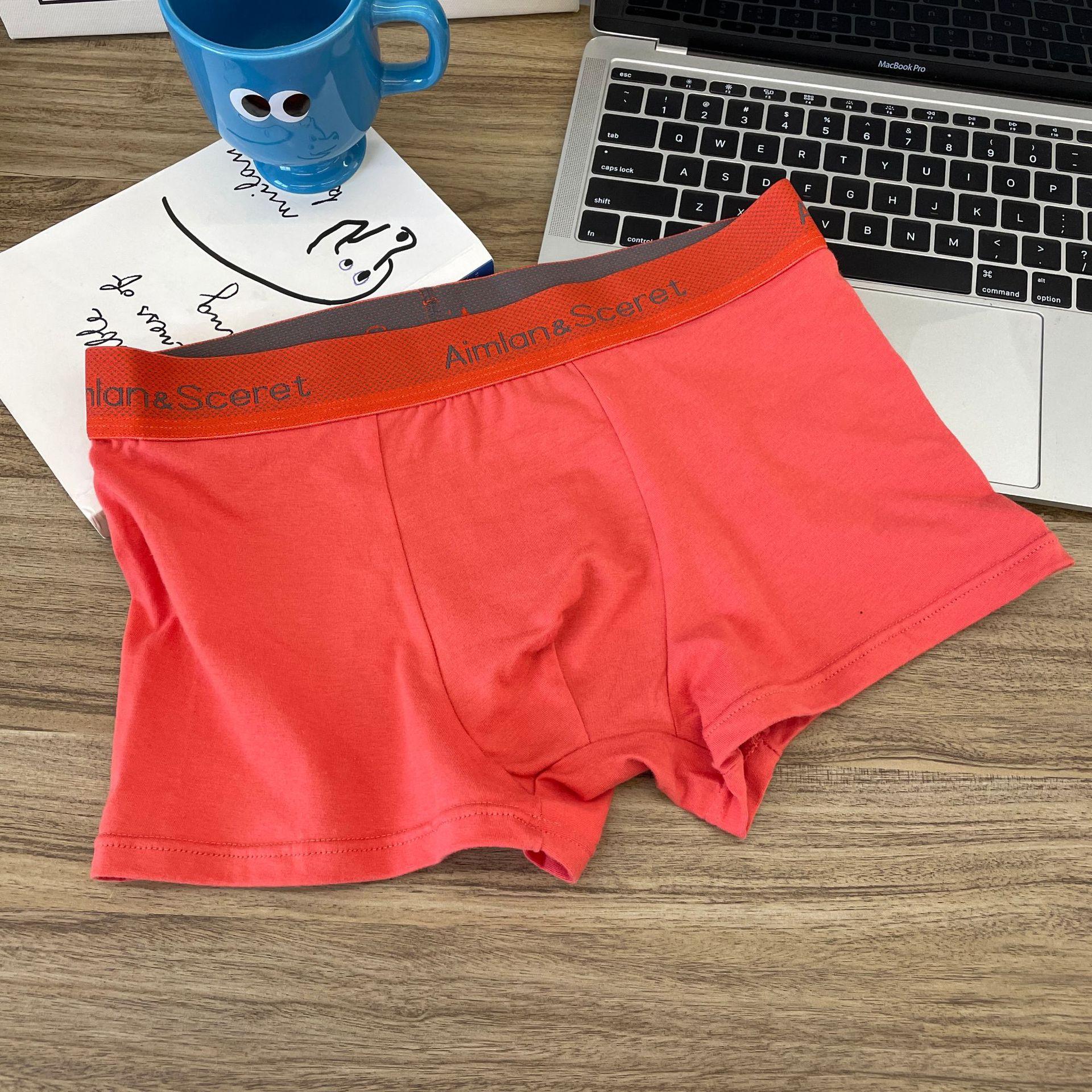 Мужские модные трусы из чистого хлопка для весны и осени, свободные и дышащие, 5A антибактериальные 6XL красный