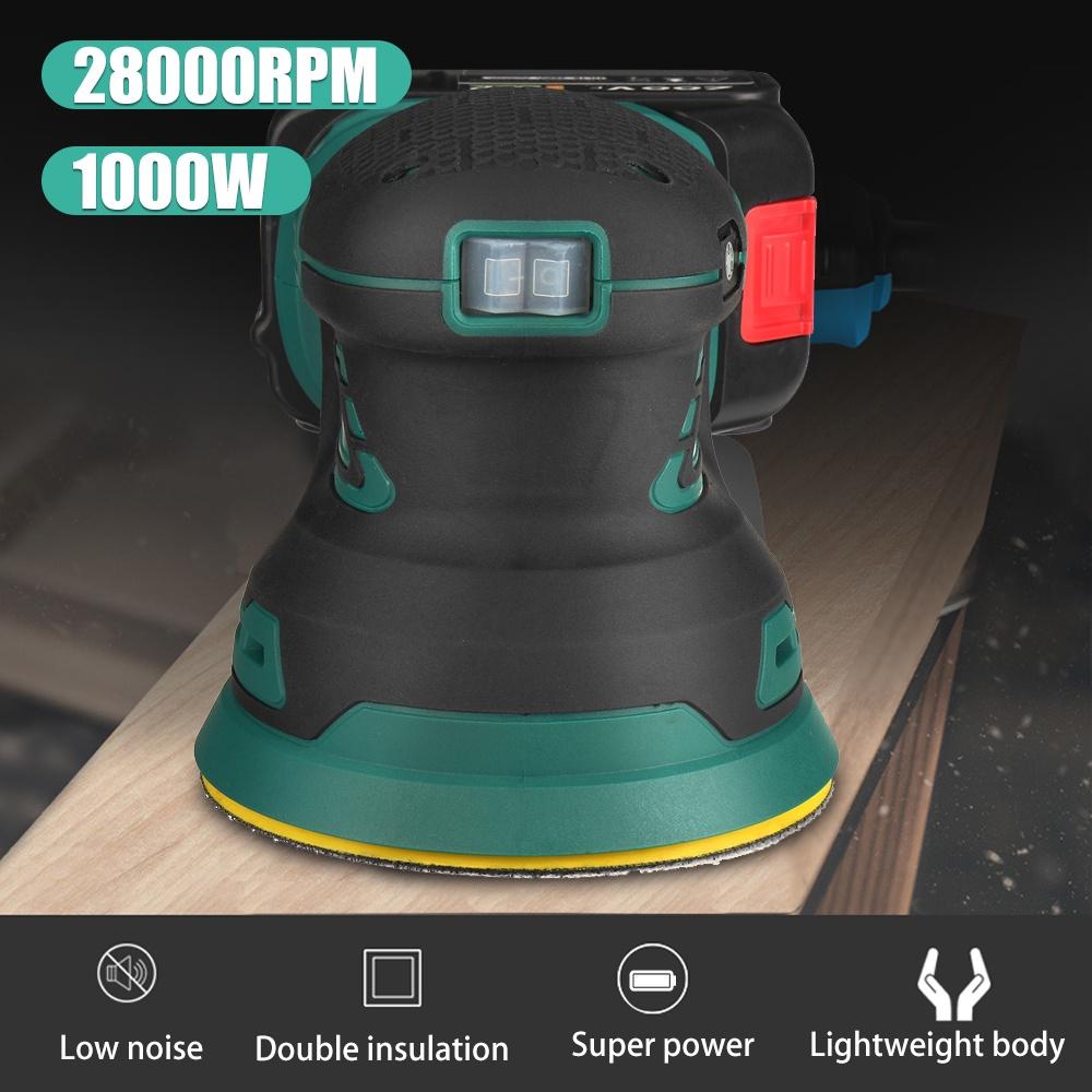 Cordless Rechargable Random Orbital Electric Sander With Sandpaper Wood Grinder Polishing Grinding Machine
