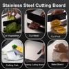 Double Sided Cutting Board with Juice Groove 2-in-1 Non-Slip Vegetable Chopping Board Scratch Resistant Mesh Design Chopping Block Kitchen Gifts
