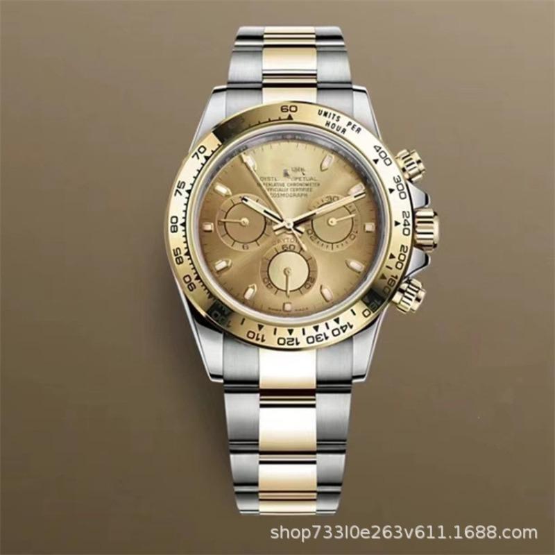 Montre Daytona Di Panda Bleu Glace Homme Montre Mécanique Entièrement Automatique Trois Compteurs Six Aiguilles Multifonctionnel Danny Road Chronographe