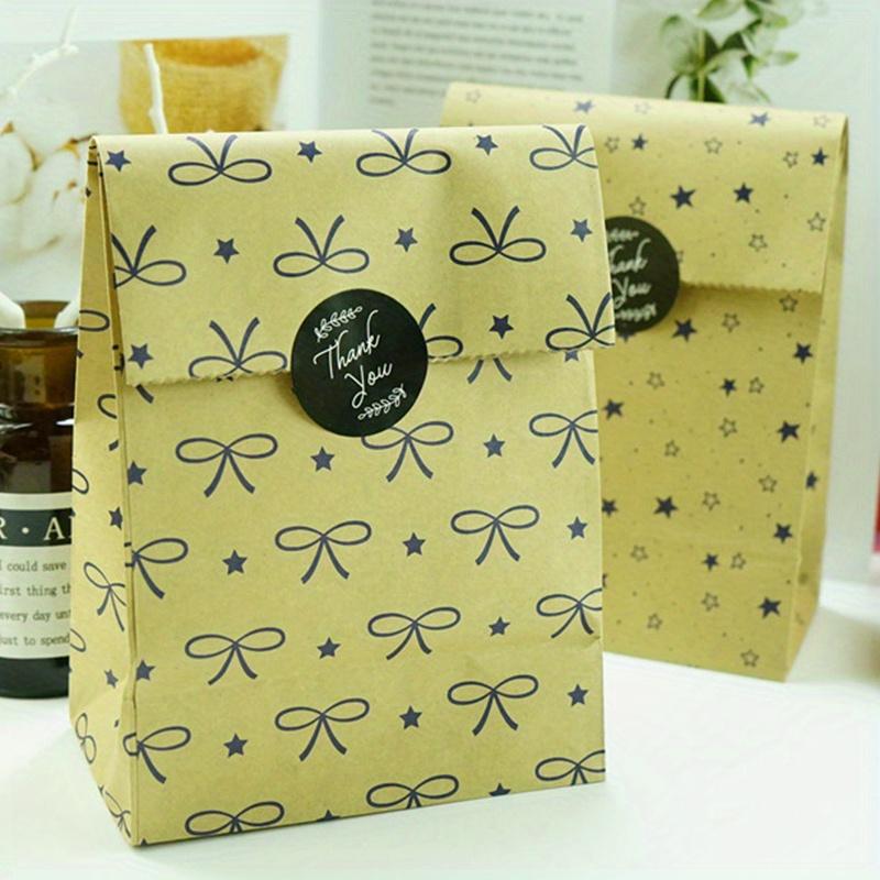 20 Stück/Packung Kraftpapier-Verpackungsbeutel Geschenkpapierbeutel Aufbewahrung Feiertagsdekoration Geburtstagsdekoration, Postkarte, Party-Geschenktüte