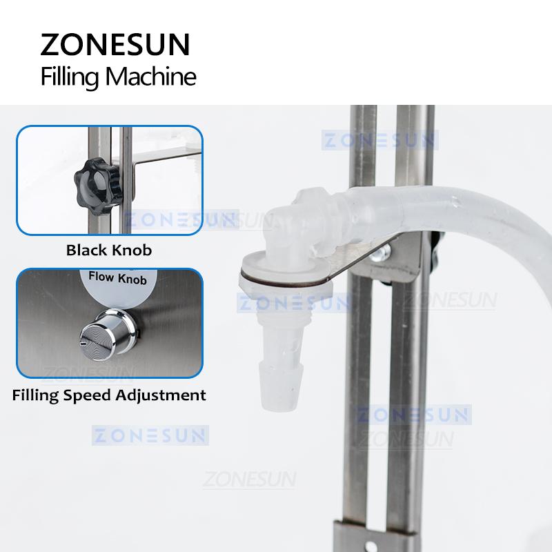 ZONESUN ZS-M1080S Semi-automatic Diaphragm Pump Liquid Weighing Filling Machine