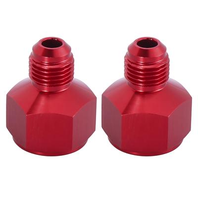 X AUTOHAUX Cooler Fitting Adapter Fitting Automotive Hose End Connector Aluminum Alloy AN10 Female To AN6 Male Red 2pcs