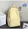 School bag 2025 new solid color simple backpack college student Korean version school bag versatile simple casual fashion backpack