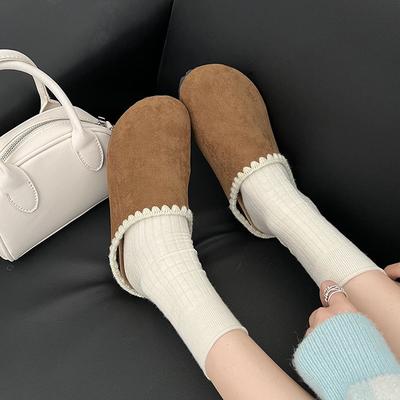 Thick-bottomed Boken Bag Head Half Slippers, Women's Outer Wear Lazy One Pedal 2025 Spring New Skirt Muller Cool Slippers