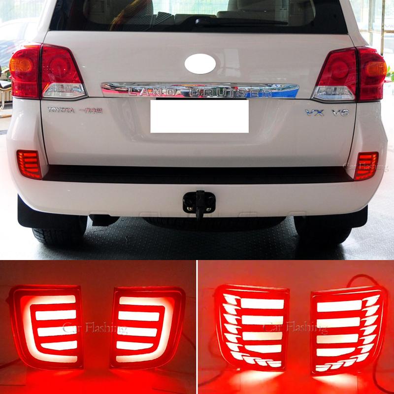 Für Toyota Land Cruiser LC200 2008 - 2015 LED Heckstoßstangen-Reflektor Warnbremslicht Blinker Nebelschlussleuchte Autozubehör 12V