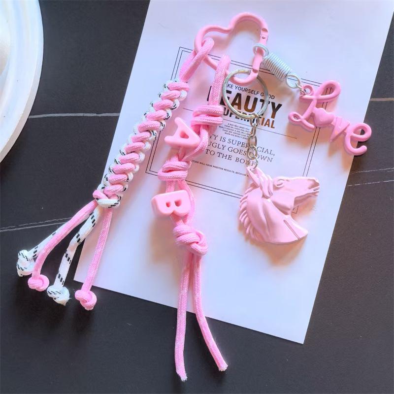 Year of the Horse Unicorn Keychain: Cute Pony Pendant Exquisite Figurine for Backpack