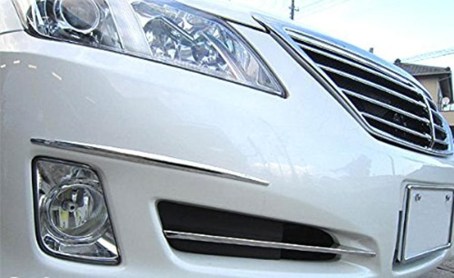 BRIGHTZ Finish Stainless Steel Front Bumper Type for Toyota Crown 200 GRS Ultra-Mirror Mould, 2-Piece, B, (Pre-facelift) [FBUM-MOL-022] (GRS204,