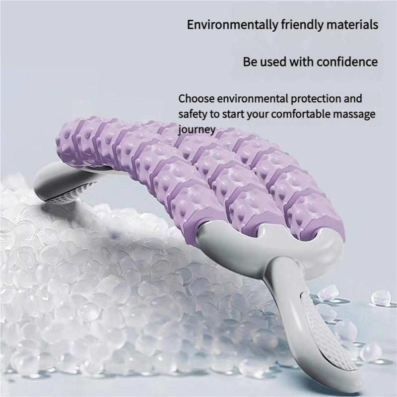 Ergonomic Curve Massage Roller For Muscle Relaxation Yoga Fitness Body Recovery Portable Back Leg Pain Relief Tool