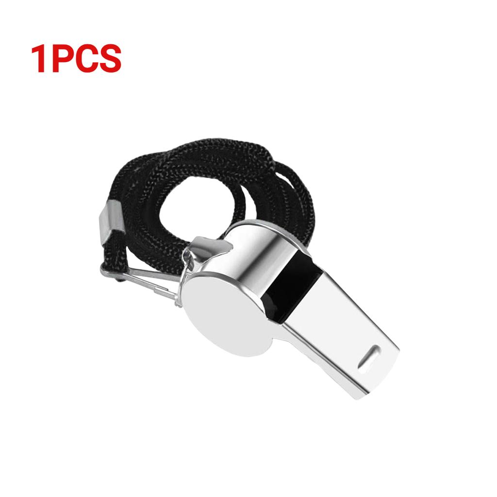 1-10PC Portable Referee Whistles with Rope Sport Rugby Metal Whistle Party Training Soccer Football Basketball Cheerleading Tool
