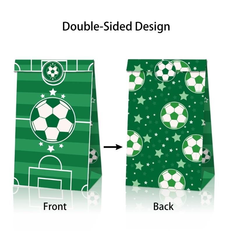  Practical Soccer Themed Gift Packaging Bags and Stickers Party Accessories
