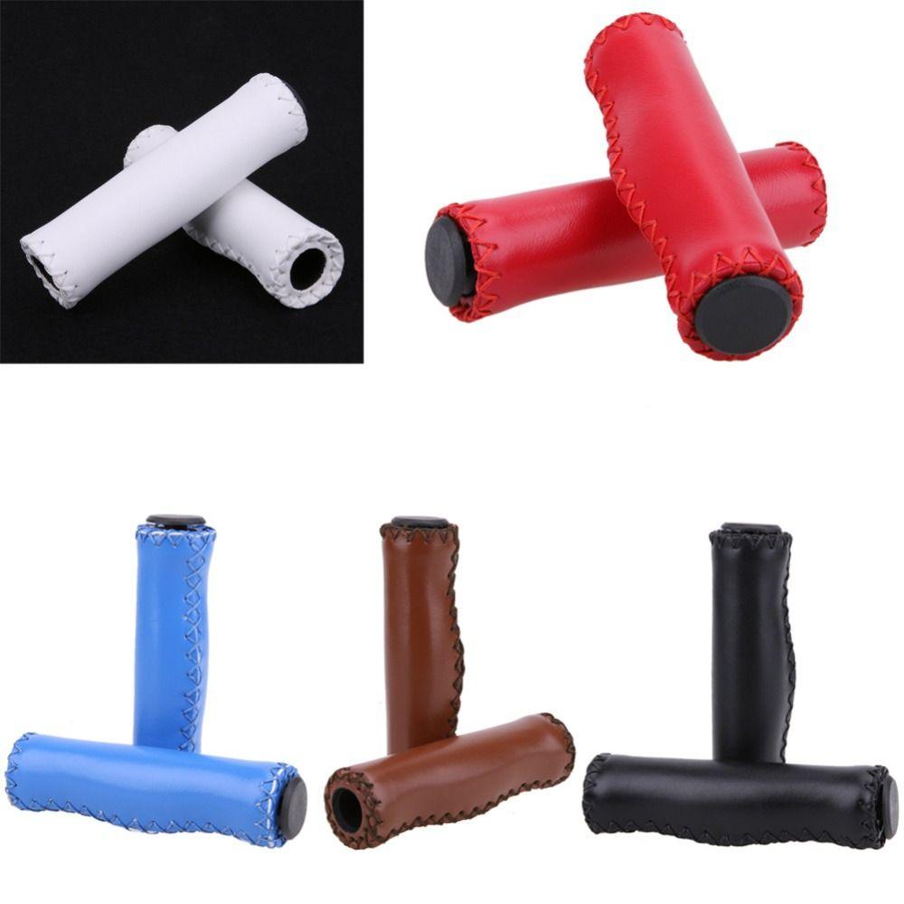 Vintage Retro Riding MTB Road Mountain Bike Handlebar Grip Artificial Leather Cycling Grip Ends New