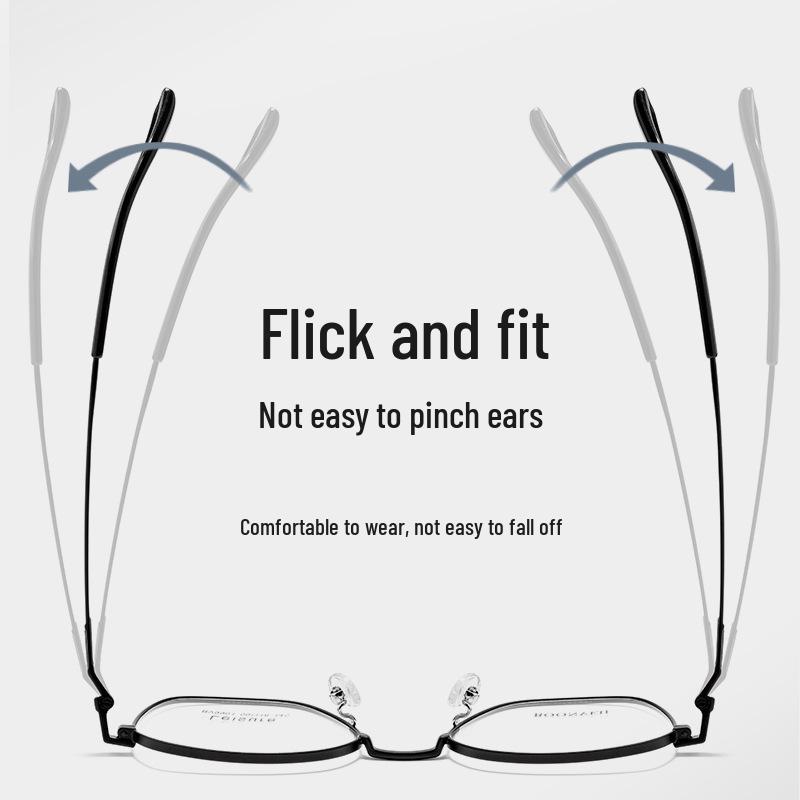 Armação de Óculos Retangular Poligonal Retrô Bestfen BW9901B de Titânio