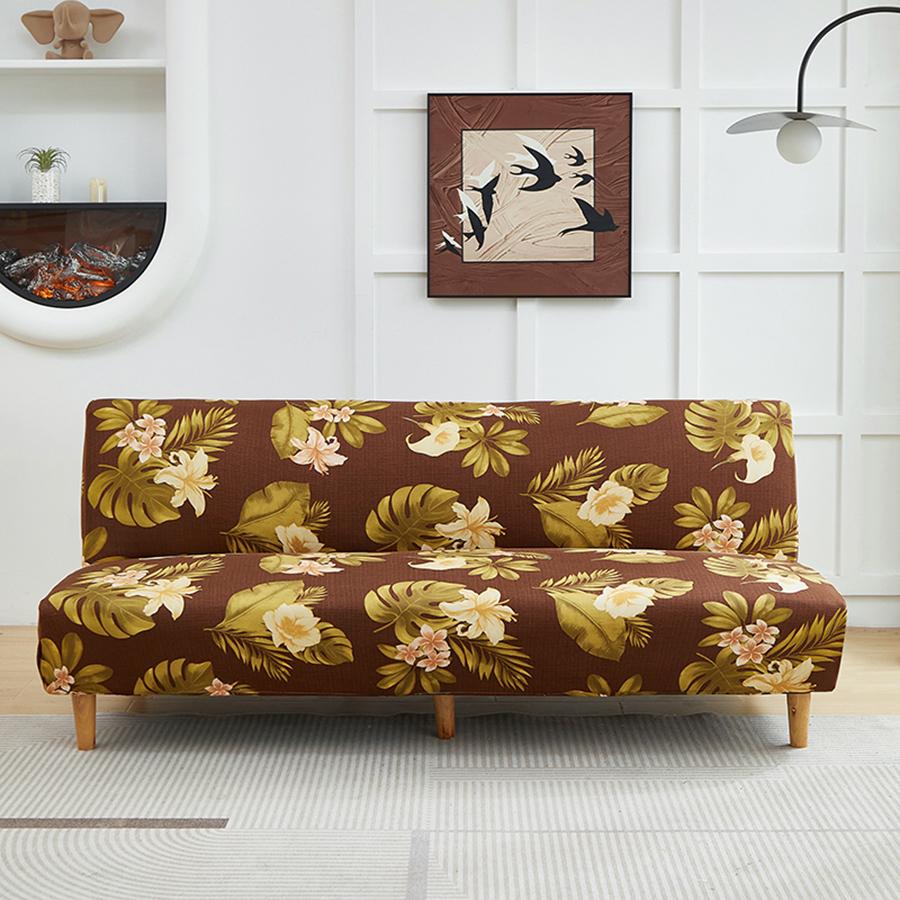 

1 PC New Fashion Flower Sofa Bed Cover Futon Cover for Living Room Bedroom Easy Stretch for Homeliving Splash Protector S9120-155cm)